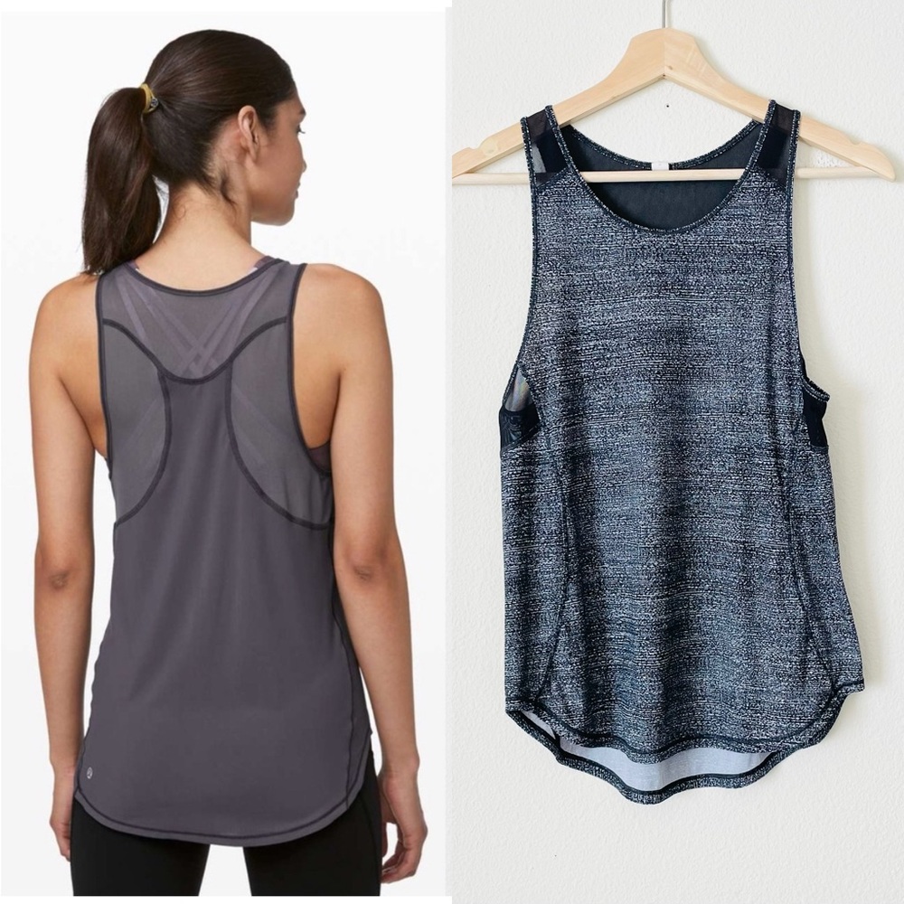 Lululemon SIZE 4 Sculpt tank top black white